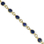 Pulseira Folheado a ouro - 6 olho grego azul escuro - comprar online