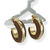 Brinco Argola Bijuteria - Com meio liso - Rosana Bijoux 