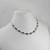 Colar choker círculos azul escuro folheado a ouro