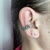 Piercing fake folheado a prata 3 voltas cravejado - Esmeralda - comprar online