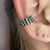 Piercing fake folheado a prata 3 voltas cravejado - Esmeralda