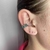 Piercing fake folheado a prata 3 voltas cravejado - Esmeralda na internet