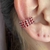 Piercing fake folheado a prata 3 voltas cravejado - Rubi