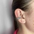Piercing fake folheado a ouro 3 voltas cravejado - Azul claro na internet