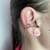 Piercing fake folheado a ouro 3 voltas cravejado - Rosa - comprar online