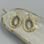Brinco Banhado - Oval Grande Duplo (Dourado com Níquel) - Rosana Bijoux 