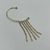 Ear cuff Folheado a ouro - 2 strass + 5 fileira de strass na internet