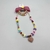 Conjunto infantil 3 em 1 - Colar + kit de pulseiras e laço - Coração Nude