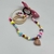 Conjunto infantil 3 em 1 - Colar + kit de pulseiras e laço - Coração Nude - Rosana Bijoux 