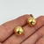 Brinco Folheado a ouro - Bolinha pequena lisa - comprar online