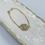 Pulseira corrente fina com circulo redondo cravejado - Rosana Bijoux 