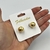 Brinco Folheado a ouro - Bolinha Grande com Textura