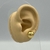 Brinco Folheado a ouro - Bolinha Grande com Textura - Rosana Bijoux 