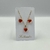 Conjunto colar + brinco Folheado a ouro - Coração com borda - Vermelho claro - comprar online