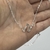 Colar Folheado a prata - letra (N) pequena cravejada - Rosana Bijoux 