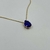 Conjunto colar + brinco Folheado a ouro - Gota de Vidro 41 cm - Azul safira - comprar online