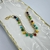 Pulseira fileira de strass com Cristais colorido pendurado - loja online