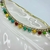 Pulseira fileira de strass com Cristais colorido pendurado - comprar online