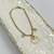 Pulseira Folheado a ouro - Coração vazado entre Meio Mini coração (Amor) + 2 Strass pendurado