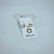 Conjunto colar + brinco - Circulo com Quadradinhos Cravejado Cristal - comprar online