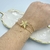 Bracelete vazado fino - Estrela vazada no meio na internet