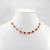 Colar choker circulos cravejado vermelho - comprar online