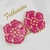 Brinco flor esmaltada hortênsia - comprar online