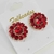 Brinco banhado - ponteira Grande - Vermelho - comprar online