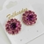 Brinco banhado - ponteira Grande - Pink - comprar online