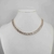 Colar choker cravejada folheado a ouro - baguete zircônia grande - comprar online