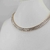 Colar choker cravejada folheado a ouro - baguete zircônia grande na internet
