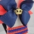 Conjunto infantil laço + kit de pulseiras - Azul Marinho com Laranja e Coroa na internet