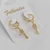 Brinco folheado a ouro - argolinha fina Chave - comprar online