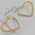 Brinco Banhado - Argola Coração de Prego - comprar online