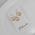 Conjunto colar + brinco folheado a ouro - Gota com borda - Rosa na internet