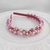 Tiara bolas grande e pequena amarrada - TieDye Pink, Pérola e laranja - comprar online