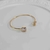 Bracelete dois quadrados de zircônia