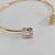 Bracelete dois quadrados de zircônia - comprar online