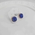 Brinco banhado- ponteira Grande - Azul Royal - comprar online