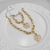 Conjunto Colar + pulseira Paz no Coração - Pérola