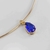 Colar gargantilha + Gota de Vidro - Safira - comprar online