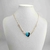 Colar Choker Corrente + Corações riscado com Coração Esmeralda