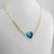 Colar Choker Corrente + Corações riscado com Coração Esmeralda - comprar online