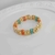 Bracelete de Silicone Corrente Grossa + Pérolas Colorida - comprar online