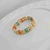 Bracelete de Silicone Corrente Grossa + Pérolas Colorida na internet