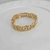 Bracelete de Silicone Corrente Grossa + Cristais Caramelo - comprar online
