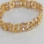 Bracelete de Silicone Corrente Grossa + Cristais Caramelo