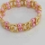 Bracelete de Silicone Corrente Grossa + Pérolas Pink