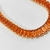 Pulseira cravejada Zircônia grande quadrada - Laranja na internet