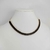 Colar choker folheada a ouro - baguete cravejada zircônia grande - Preto